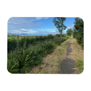 Ländlicher Fußweg auf der Isle of Bute, Schottland Magnet