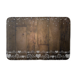 Ländlicher Landhausstil Holz Glamour Diamanten Dia Badematte