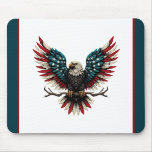 Ländlicher patriotischer amerikanischer/USA-Weißko Mousepad
