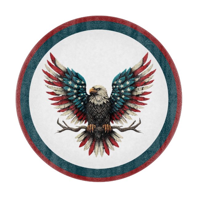 Ländlicher patriotischer amerikanischer/USA-Weißko Schneidebrett (Vorderseite)