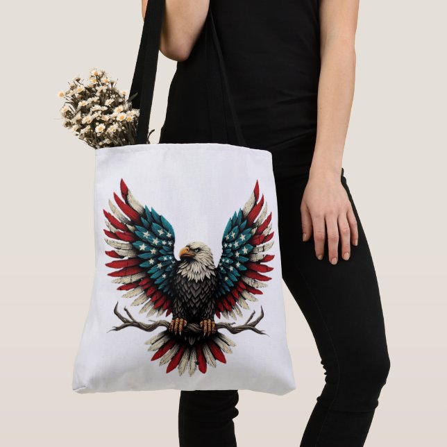 Ländlicher patriotischer amerikanischer/USA-Weißko Tasche (Von Nahem)