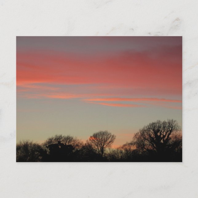 Ländlicher Sonnenuntergang (Winter): Cheshire, Eng Postkarte (Vorderseite)