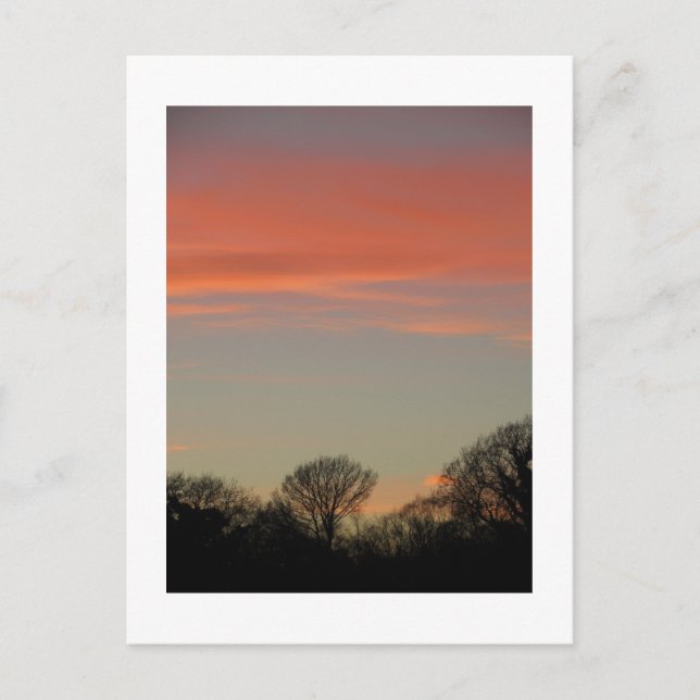 Ländlicher Sonnenuntergang (Winter): Cheshire, Eng Postkarte (Vorderseite)