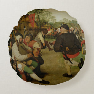 Ländlicher Tanz, 1568 Rundes Kissen