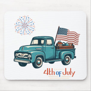 Ländlicher/vintage 4. Juli Mousepad