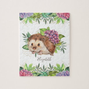 Ländlicher Wald Forst Süße Blumen Igel Name