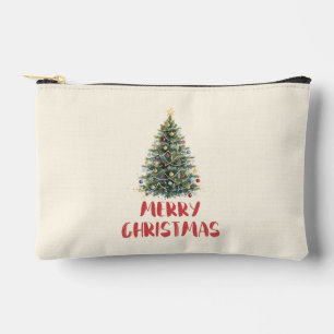 Ländlicher Wasserfarbe-Christmasbaum Weihnachtsfei Zubehörtasche