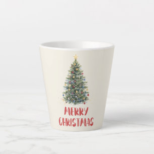 Ländlicher Wasserfarben-Weihnachtsbaum Xmas-Feiert Milchtasse