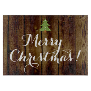 Ländlicher Weihnachten Holz Merry Christmas Schneidebrett