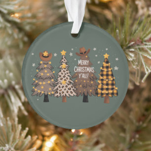 Ländlicher Weihnachts-Western-Baum Cowboy Cowgirl  Ornament