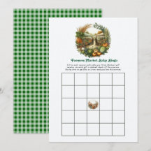 Ländliches Bauernmarkt-Baby-Shower-Bingo-Spiel