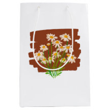 Ländliches Blumendesign auf braunem Hintergrund