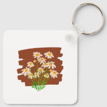 Ländliches Blumendesign auf braunem Hintergrund