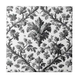 Ländliches Blumenmotiv-Monochrom Elegant Fliese