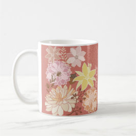 Ländliches Boho-Blumenmuster Kaffeetasse