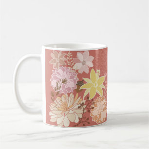 Ländliches Boho-Blumenmuster Kaffeetasse