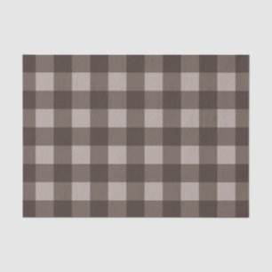 Ländliches braunes Tartan-Karo-Musterdruck im rust Seidenpapier