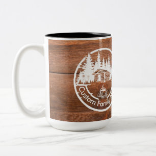Ländliches Cottage-Cabin-Bauernhaus Benutzerdefi Zweifarbige Tasse