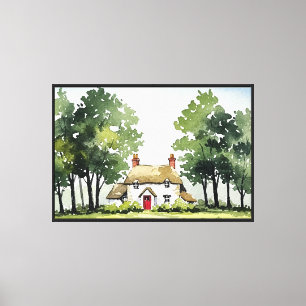 Ländliches Cottage Leinwanddruck