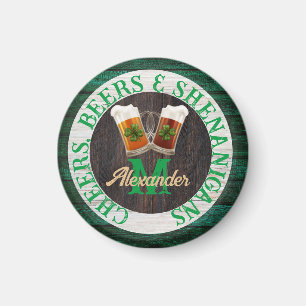 Ländliches Holz Cheers Beers Streiche Magnet