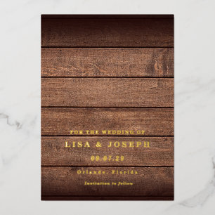 Ländliches Holz Land Schrift Zugangsdatum speicher Folieneinladung