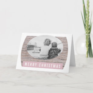 Ländliches Holz Pastellrosa Foto Weihnachten