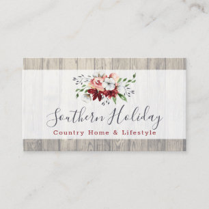 Ländliches Holz & Südstaaten-Baumwoll-Boutique Visitenkarte
