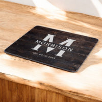 Ländliches Holzmonogramm Familienname Vintage