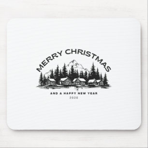 Ländliches Kabinenweihnachten Mousepad