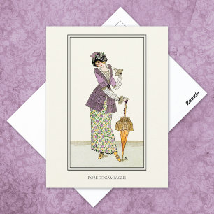 Ländliches Kleid Französisches Journal des Dames Postkarte