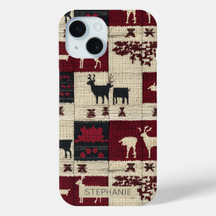 Ländliches Kreuzstich-Patchwork   Volkstümliches W Case-Mate iPhone Hülle