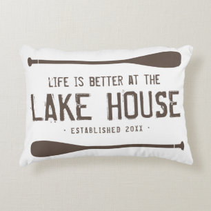 Ländliches Leben ist besser im Lake House mit Padd Dekokissen
