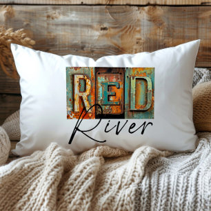 Ländliches Metall Red River Louisiana Bundesstaat Lendenkissen