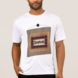 Ländliches Minimalistisches Simplify-Wortkunstschi T-Shirt