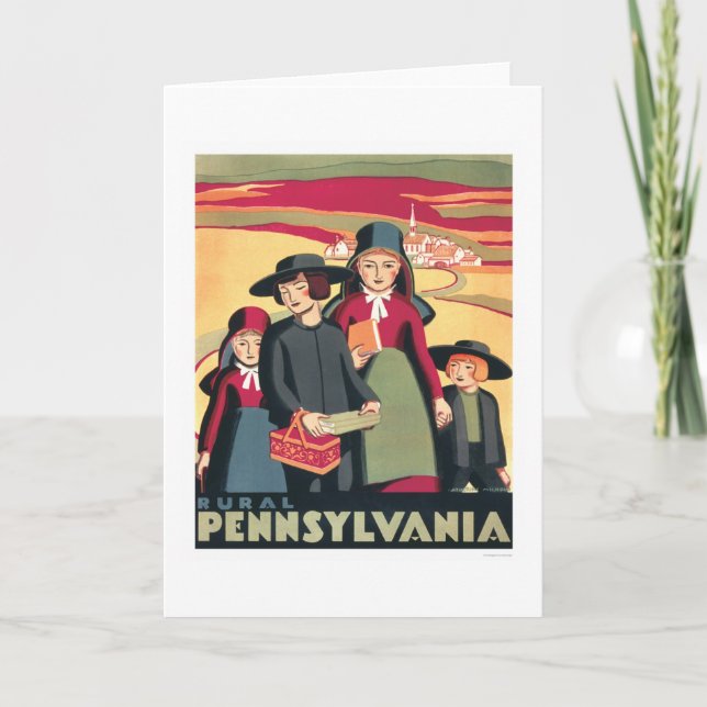 Ländliches Pennsylvania Amische WPA 1939 Karte (Vorderseite)