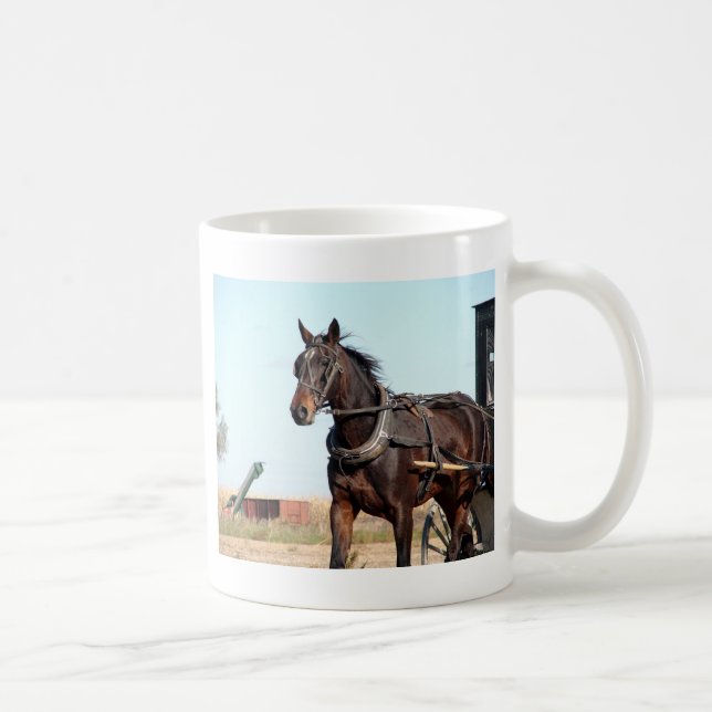 Ländliches Pferd und Buggy Kaffeetasse (Rechts)