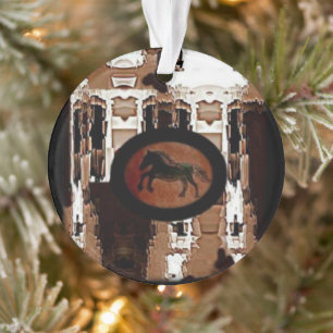 Ländliches Pferdemuster Ornament