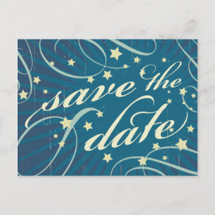 Ländliches Poster: Sandige Strand Save the Date-Ho Ankündigungspostkarte