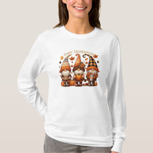 Ländliches Thanksgiving-Kürbis-Aquarell Herbst T-Shirt
