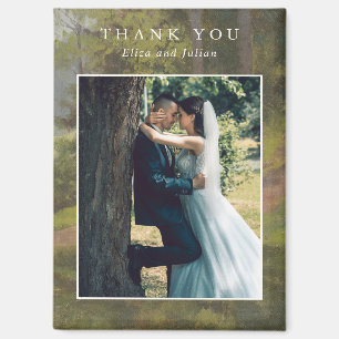Ländliches Wald-Foto Elegante Hochzeit Magnet