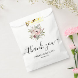 ländliches Wasserfarben-Blumenbouquet Geschenktütchen