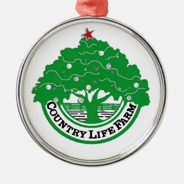 LandLifeFarm xmas-Baum Ornament Aus Metall (Vorne)