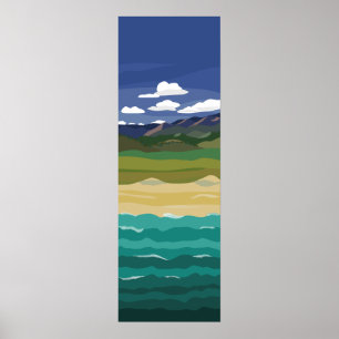 Landluft und Meereslandschaft Poster