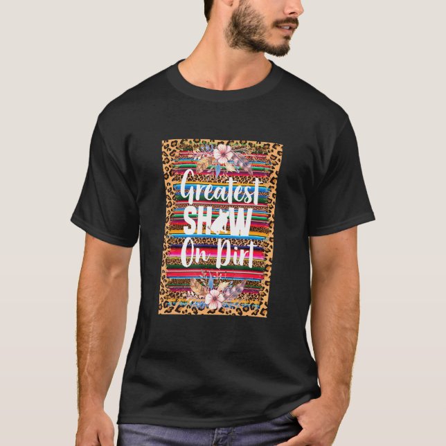 Landmesse für Vieh von Serape für Rodeo Ran T-Shirt (Vorderseite)