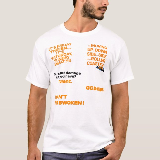 Lando Norris Quotes Sticker T-Shirt (Vorderseite)