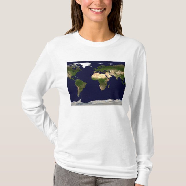 Landoberfläche, flaches Wasser und schattiges Topo T-Shirt (Vorderseite)