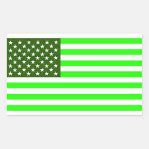 Landökologie-Grünflagge Vereinigter Staaten Rechteckiger Aufkleber