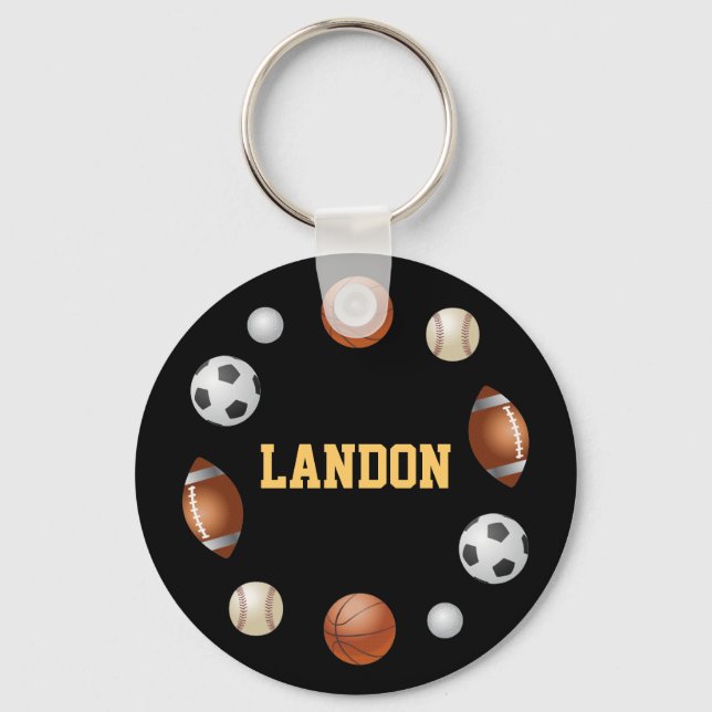 Landon World of Sports Schlüsselanhänger - Black (Vorderseite)