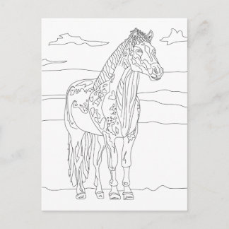 Landpferd Postkarte