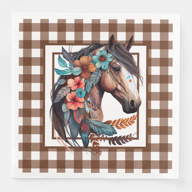 Landpferd Serviette (Vorderseite)